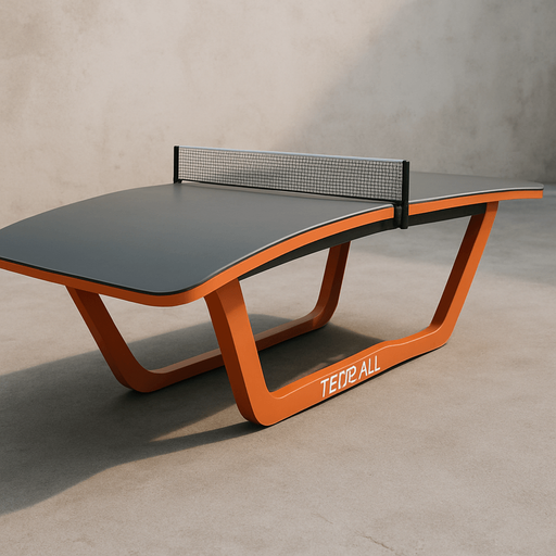 Photorealistic TEQBALL table from side-view