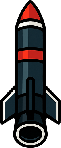 roket namlusu kuş bakışı ,üstten görünüm..
In-Game asset.  2d.  High contrast.  No shadows