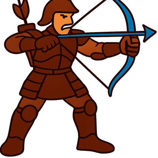 karakter elinde tuttuğu yayı mavi yap