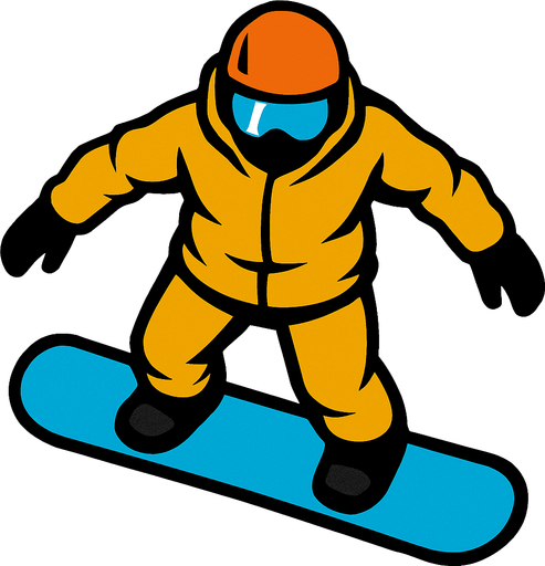 snowboarder seen from above.
In-Game asset.  2d.  High contrast.  No shadows