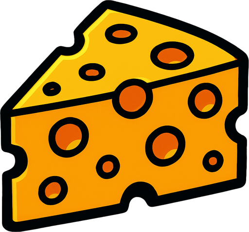 Cheese.
In-Game asset.  2d.  High contrast.  No shadows