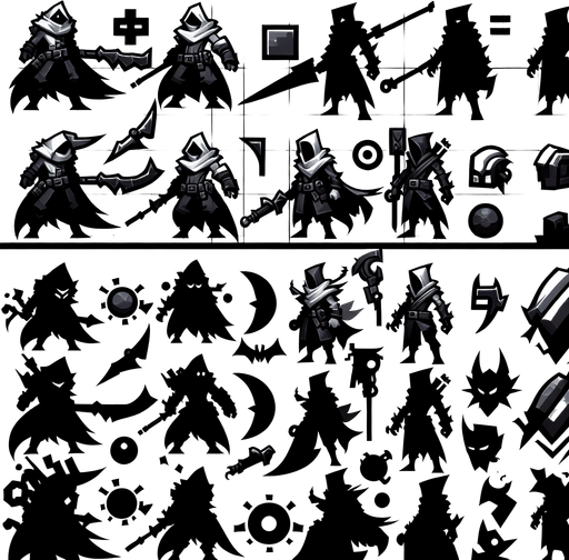 Enemy.
Single Game Texture. In-Game asset. 2d. Blank background. High contrast. No shadows.