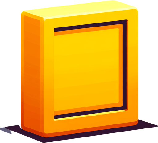 rectangle yellow.
Single Game Texture. In-Game asset. 2d. Blank background. High contrast. No shadows.