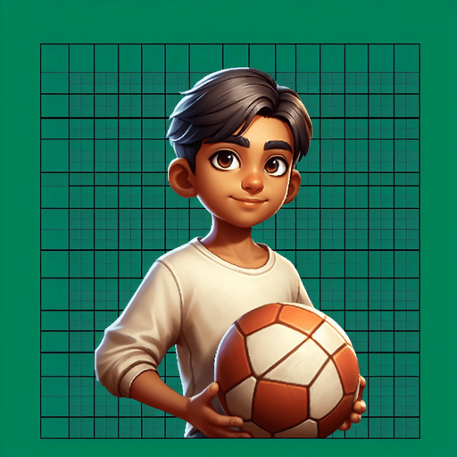 kid with a ball
Single Game Texture.  In-Game asset.  2d.  Blank background.  High contrast.  No shadows