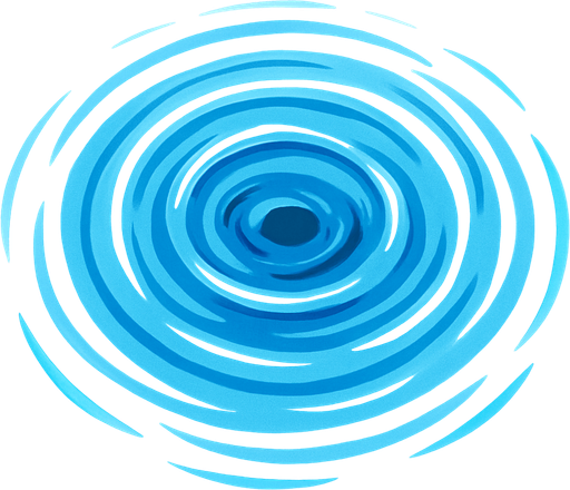 Water ripple from above.
Single Game Texture.  In-Game asset.  2d.  Blank background.  High contrast.  No shadows