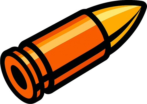 MERMİ.
In-Game asset.  2d.  High contrast.  No shadows