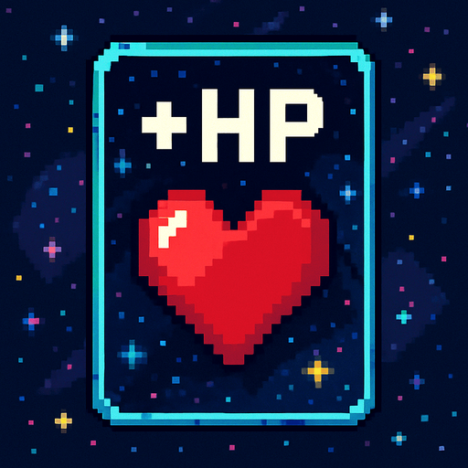 Карта усиления дающие + хп пиксельная космическая.
In-Game asset.  2d.  High contrast.  No shadows