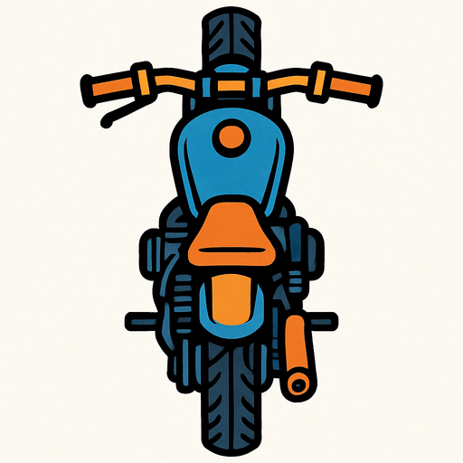 what appears from the upper side motorcycle.
In-Game asset.  2d.  High contrast.  No shadows