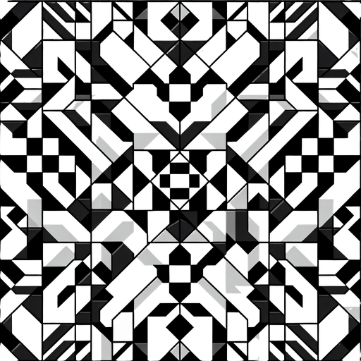 2d Tiles black and white
