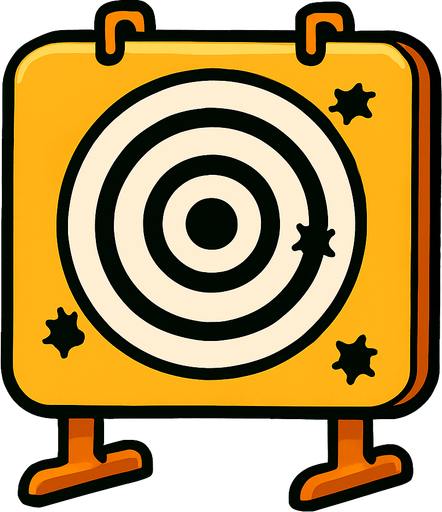 Bullet target.
In-Game asset.  2d.  High contrast.  No shadows