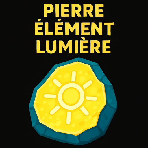 Pierre element lumière.
In-Game asset.  2d.  High contrast.  No shadows