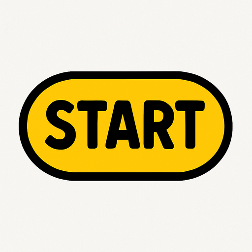 Boton de start.
In-Game asset.  2d.  High contrast.  No shadows