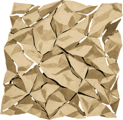 crumpled paper.
In-Game asset.  2d.  High contrast