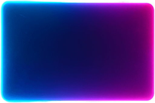 Neon cyberpunk blank rectangular hologram empty overlay