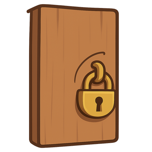 Kilitli kapı. No background. Transparent background. Blank background. No shadows. 2d. In-Game asset. flat
