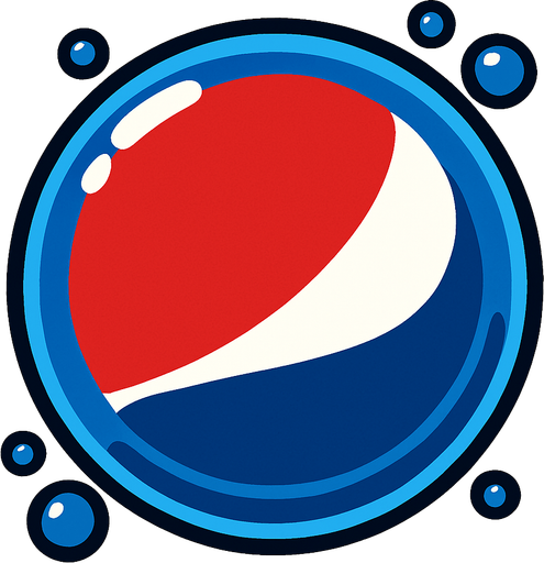 Pepsi bubble ball.
In-Game asset.  2d.  High contrast.  No shadows