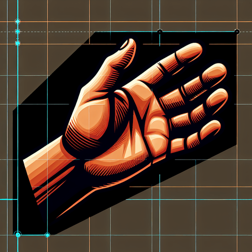 Hand.
Single Game Texture. In-Game asset. 2d. Blank background. High contrast. No shadows.
