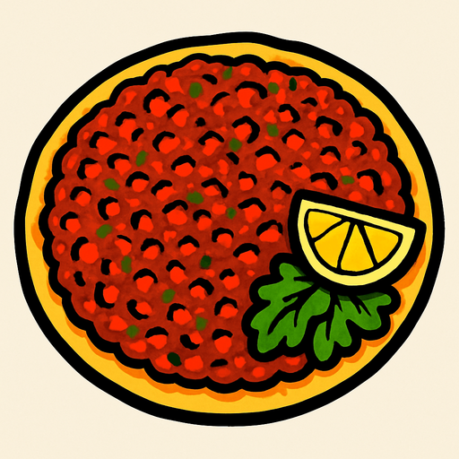 Lahmacun.
In-Game asset.  2d.  High contrast.  No shadows