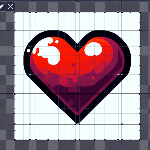 coeur.
Single Game Texture. In-Game asset. 2d. Blank background. High contrast. No shadows.