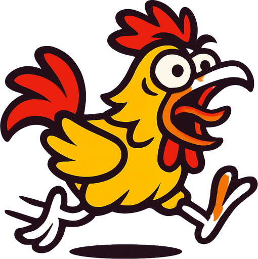 make the runner as crazy chicken.
In-Game asset.  2d.  High contrast.  No shadows
