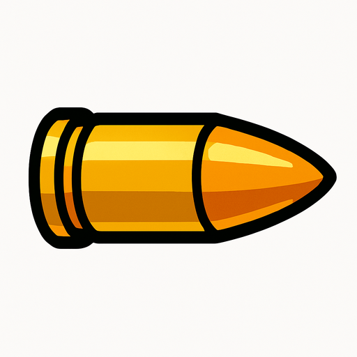 Bullet.
In-Game asset.  2d.  High contrast.  No shadows
