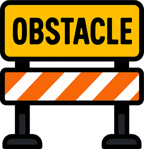 OBSTACLE.
In-Game asset.  2d.  High contrast.  No shadows