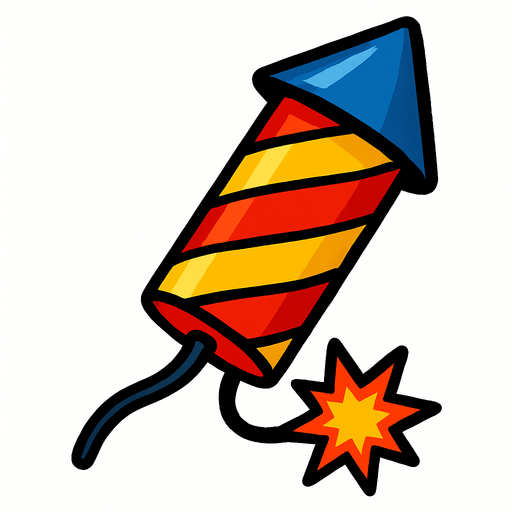 Firework.
In-Game asset.  2d.  High contrast.  No shadows