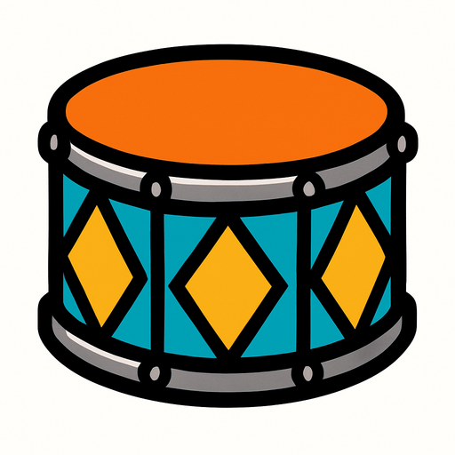 drum.
In-Game asset.  2d.  High contrast.  No shadows