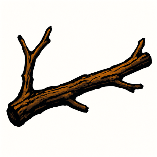 Rama, algo realista.
In-Game asset.  2d.  High contrast.  No shadows