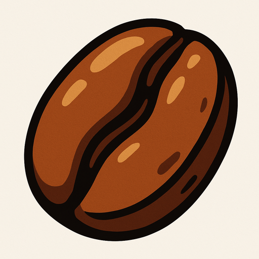 arabica bean.
In-Game asset.  2d.  High contrast.  No shadows