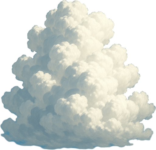 draw realistic cloud.
In-Game asset.  2d.  High contrast.  No shadows