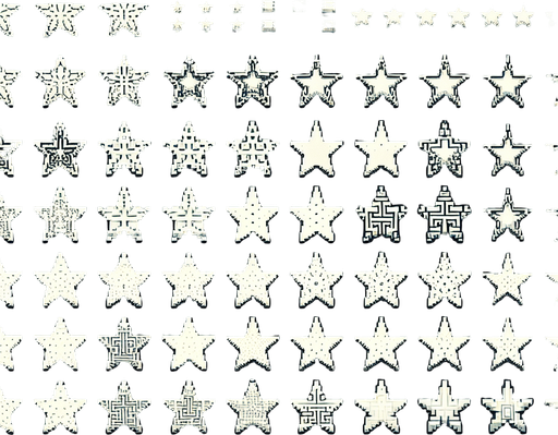 A spritesheet consisting of a variety of white stars. vector style..
Single Game Texture. In-Game asset. 2d. Blank background. High contrast. No shadows.