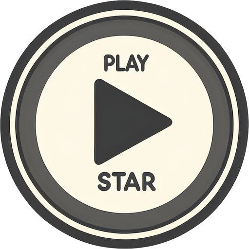 Simple round start Button with big Play/start Symbol.
Single Game Texture. In-Game asset. 2d. Blank background. High contrast. No shadows.