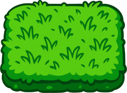 Full green ground.
In-Game asset.  2d.  High contrast.  No shadows