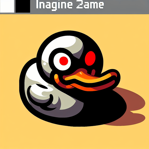 an evil rubber duck.
Single Game Texture. In-Game asset. 2d. Blank background. High contrast. No shadows. 8bit