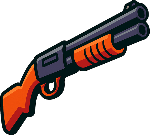 shot gun.
In-Game asset.  2d.  High contrast.  No shadows