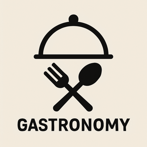 Minimalist icon of gastronomy.
In-Game asset.  2d.  High contrast.  No shadows