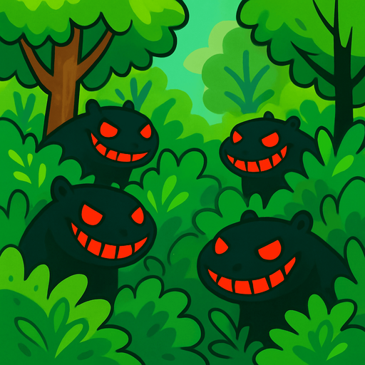 Ponles sonrisas malvadas a los capibaras, recuerda que los ojos son rojos y usa lineas mas gruesas.