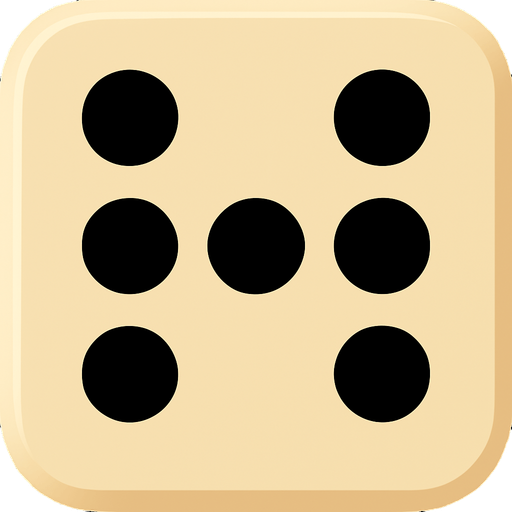 Zar 6 olsun. İçindeki deliklerin içi dolu siyah olsun.