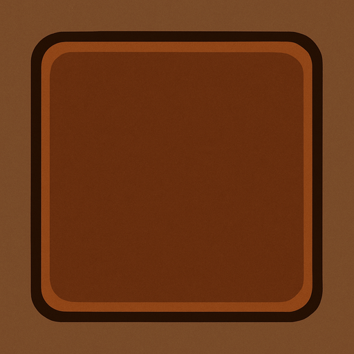 kahverengi kare.
In-Game asset.  2d.  High contrast.  No shadows