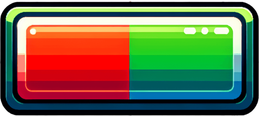 • Position: The health bar should be positioned at the top of the screen, centered or slightly to the left side, to ensure it remains visible throughout gameplay.

• Appearance: The health bar should be a simple horizontal bar with a clear color gradient, typically from green to red, indicating the player's remaining health. The bar should be easily distinguishable from the background and should have a smooth and consistent shape.

• Size: The health bar should be large enough to be easily visible without taking up too much screen space. A height of 5-10 pixels is generally sufficient.

Single Game Texture. In-Game asset. 2d. Blank background. High contrast. No shadows.