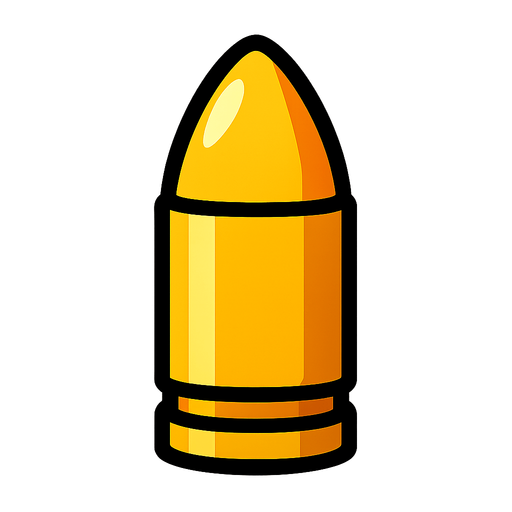 Bullet.
In-Game asset.  2d.  High contrast.  No shadows