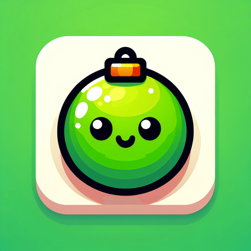 Perfectly square bright green Christmas decoration with cute happyy face. Cartoon style. Cute art style. Simple vector style. No Shadows.
Single Game Texture. In-Game asset. 2d. Blank background. High contrast. No shadows.