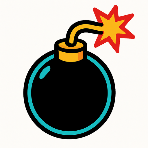bomba.
In-Game asset.  2d.  High contrast.  No shadows