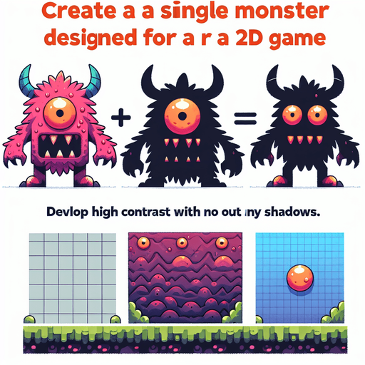 2D Single Monster. In-Game asset. 2d. Blank background. High contrast. No shadows..
Single Game Texture. In-Game asset. 2d. Blank background. High contrast. No shadows.