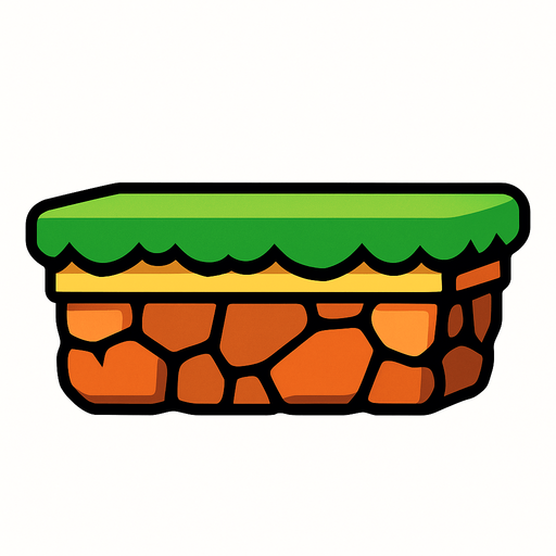 platform.
In-Game asset.  2d.  High contrast.  No shadows