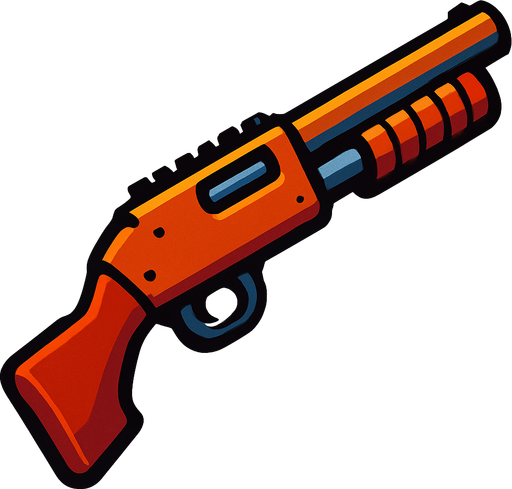 shot gun.
In-Game asset.  2d.  High contrast.  No shadows