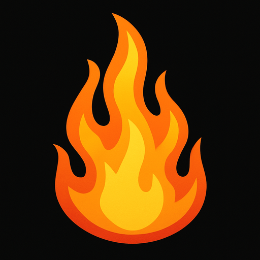 Flame.
In-Game asset.  2d.  High contrast.  No shadows