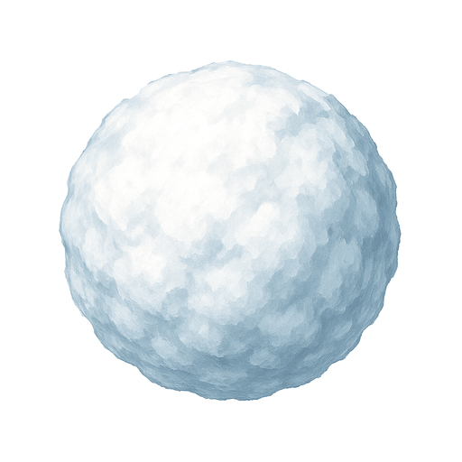 Bola de nieve, algo realista.
In-Game asset.  2d.  High contrast.  No shadows