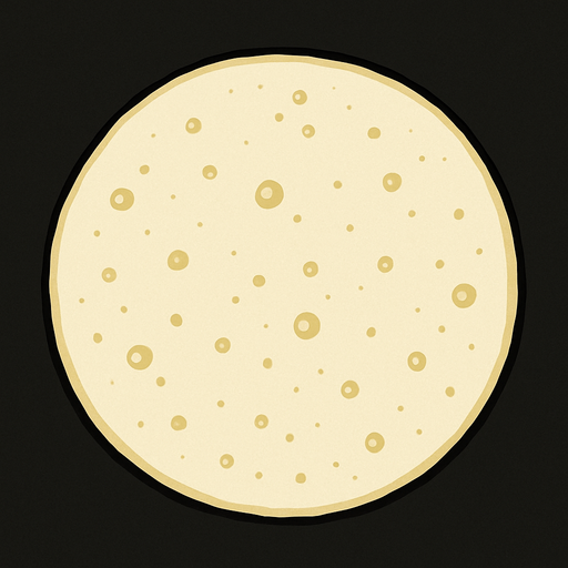 Raw pancake perfect circle 2d 2d 2d topdown view topdown view.
In-Game asset.  2d.  High contrast.  No shadows
